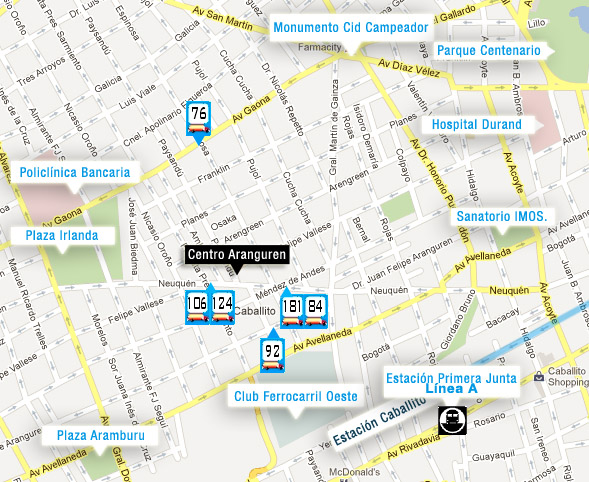 Como llegar centro aranguren